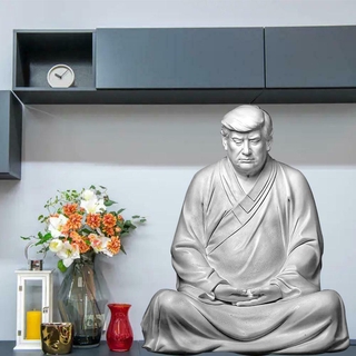 Buddha statue of Trump Donald Trump Make Your Company Great Again ornaments Dong (know it all) Buddha of the West