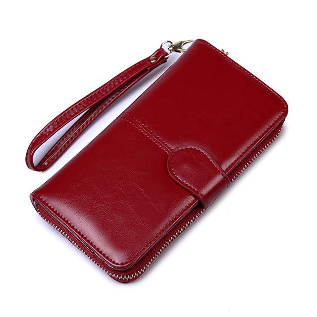 Women Long Wallets Vintage Ladies Party PU Leather Purse Wallet Zipper Wallet (1)