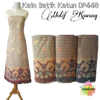 Dp448 Cotton Batik Fabric Kawung Motif / Meteran Batik Fabric