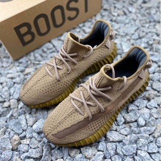 Ready stock Yeezy Boost 350 V2 "Earth" Men Women Running Shoes Brown