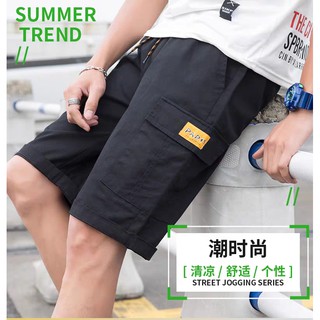 M - 5 Xl Youth Cargo Shorts Men Korean Ins Harajuku Labeling Casual Shorts (1)