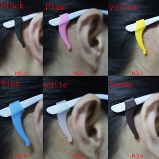 2 pairs Anti-Slip Tip Ear Grip Silicone Hook Glasses Spectacle Holder Sports