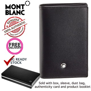 *SG* Montblanc Meisterstuck 14108 Leather Card Holder Case in Black