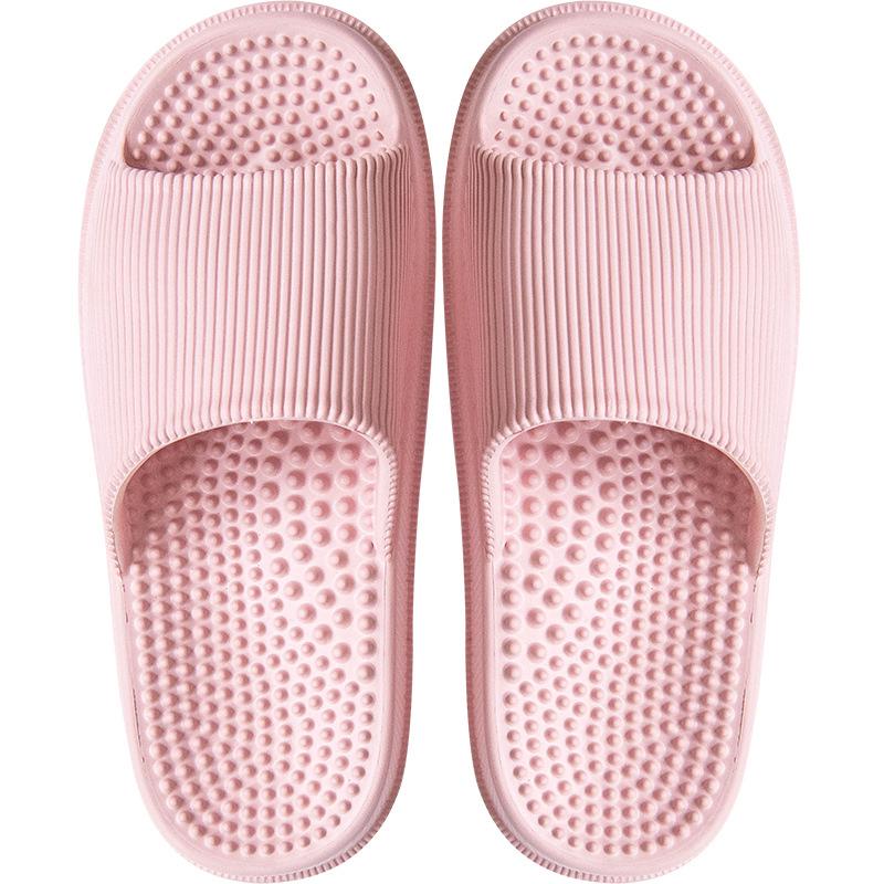 House Couple Slippers Fashion Massage Bath Slippers Anti-slip Soft Bottom EVA Soles Indoor Women Men Breathable Shoes