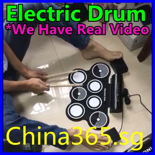 Portable Electronic Drum Percussion Instrument Percussionist Digital 2 Drumstick