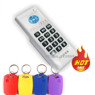 Access card copier duplicator 125khz&13.56mhz RFID cloning handheld device + free copy key chain to duplicate