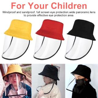 Protective Kids Hat & Face Shield Full Face Removable Transparent Protective Face Shield and Reusable Hat