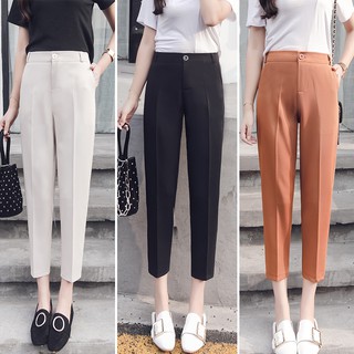 #8547【XS~3XL!】 Office Wear Harem pants Women Fashion Long Pants Cropped Pants (1)