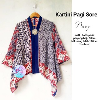 (Premium) Blouse Kartini Morning Sore Batik Premium Paris Modern Batik Tops Muslim Office Uniforms