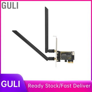 Guli Intel AX200 5G WiFi Card Dual Band Bluetooth 5.0 PCIE Wireless with Antenna for Windows 10 64bit/ Linux PC Desktop
