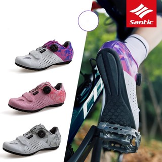 Santic Women Cycling Unlocked Shoes Reflective Road Bike Bicycle MTB Shoes Breathable Shoes