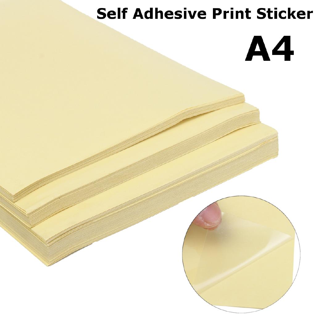 50x A4 White Glossy Self-adhesive Sticker Sticky Back Label Printing Paper Laser