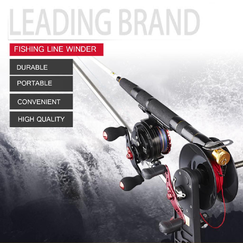 Aluminum Fishing Line Winder Baitcasting Reel Spool Spooler Two-Way Winding 4:1