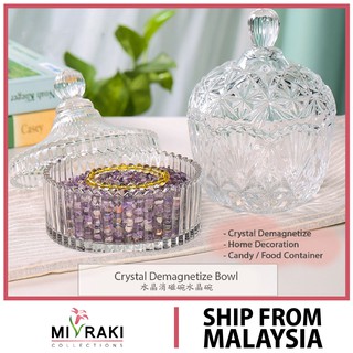 [Shop Malaysia] Natural Crystal Gravel / Glass Candy Jar Mini / Crystal Demagnetize Bowl 天然水晶碎石 / 水晶消磁碗水晶碗
