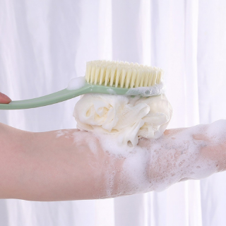（51）Long Handle Back Body Brush Bath Shower Scrubber Exfoliating Scrub Skin Massages Exfoliation Bathroom Set