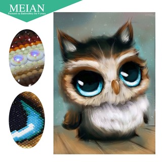 DIY Diamond Painting Cross Stitch Animal Owl Special Shaped Diamond Embroidery