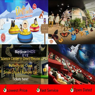 Science Centre + Omni Theatre + Butterflies Up-Close + Snow City with Bumper Car (E-TICKET)