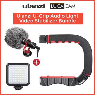 Ulanzi U-Grip Pro Audio Light Video Stabilizer Bundle for Nikon Canon iPhone X 8 7