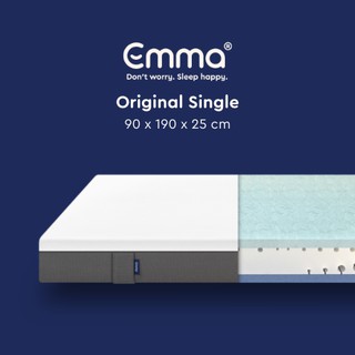 Emma® Original Mattress - Single Size | Made in Germany | 7 Zone Foam, Perfect Comfort, Low Disturbance, Breathable