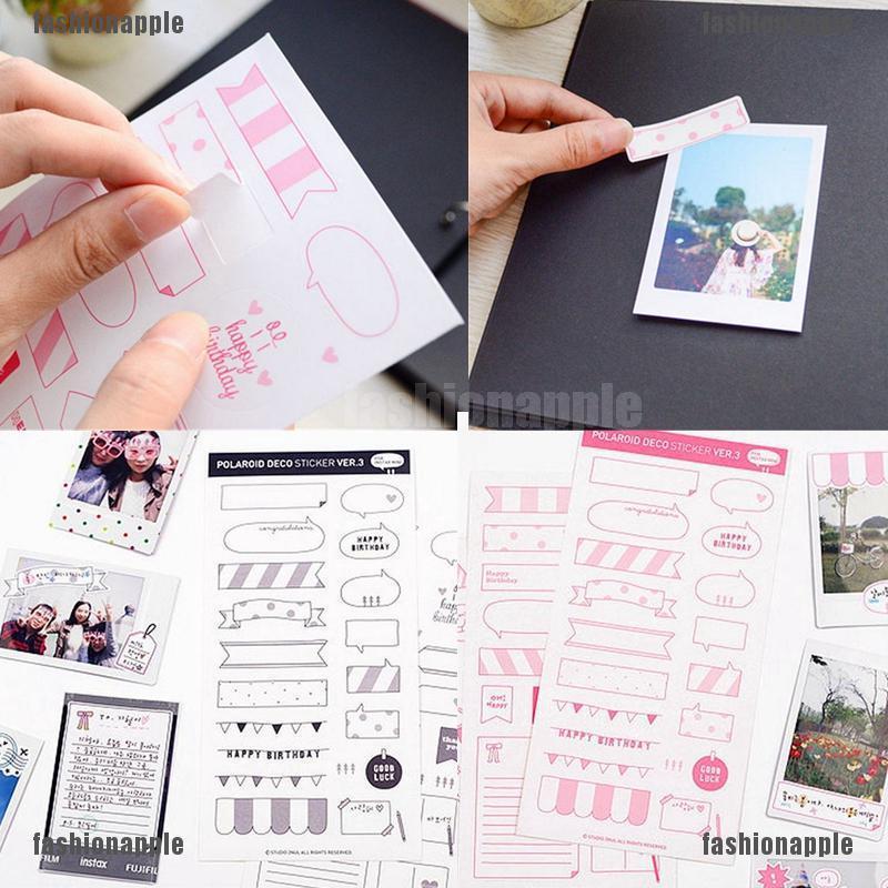 Pretty 6 Sheets DIY Calendar Photo Paper Sticker Scrapbook Diary Planner Decor