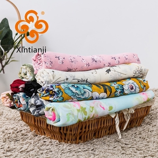 Thin vintage floral fabric chiffon for Summer dress and Scarf women can see though 50x150cm/piece TJ3305