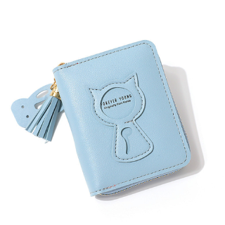 Women's PU leather Short Zipper Wallet Casual Coin Purse Billfold Card Bag