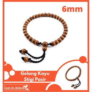 Original Wood Prayer Beads Bracelet Dim Sand 6 Mm