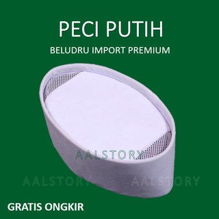 White Velvet Hajj Skullcap Imported premium