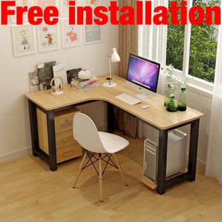 UMD L-shaped Study Table with FREE Installation