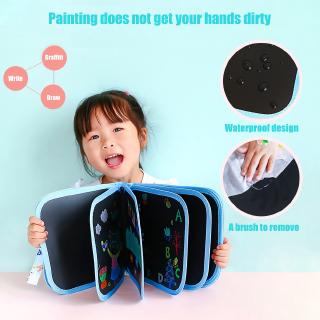 Kids Drawing Board DIY Graffiti Paint Sketchbook Portable Reusable Colorful Picture Book Chalk Gift