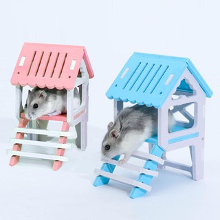 Pet Bed Nest Hamster House Wooden Climb Small Animal Pet Sleeping Cage