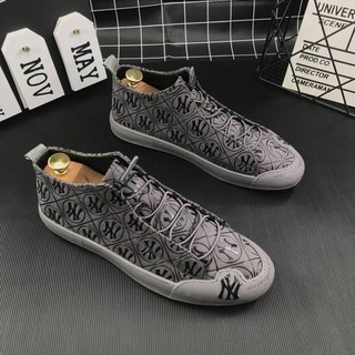 [European Station] Trendy autumn and winter vibrato Korean high-top plus velvet shoes handsome brother casual wild trendy men's shoes (1)