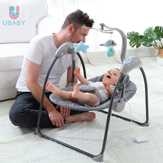 [Shop Malaysia] 💫Y2021 VERSION💫 Electrical Newborn Baby Auto Swing Chair Mosquito Net Tent Automatic Remote Rocker [0-24 MONTHS]