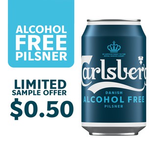 Carlsberg Alcohol Free Pilsner Beer Can 330ml [Sample 1 per customer]