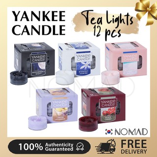 [Yankee Candle] Tea Light Candles 12 PCS (Pink Sands, Midsummer's Night, Lemon Lavender, Black Cherry, Midnight Jasmine, etc)