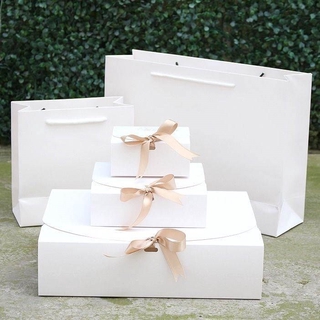 Nordic Envelope Type White Brown Box Paper Box Valentine's Day Gift Packaging Kraft Paper Ribbon Box