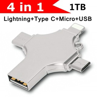 OTG Memory Stick 4 in 1 external storage USB C flash drive 1TB mini thumb drive.