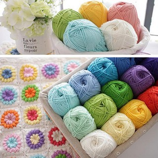 Smooth Milk Fiber Knitting Wool DIY Sweater Crochet Yarn Milk Cotton Hand Knitted Yarn