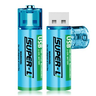 [Shop Malaysia] SUPER-LI USB Rechargerable Li-ion Battery AA 1.5V 1000mAh / AAA 1.5V 400mAh
