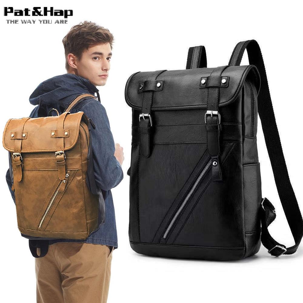 15.6inch Laptop Backpack Men Backpacks Travel Lether Backpack Bag Male Bagpack