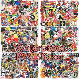 100pcs Motorcycle Car Sticker Waterproof Movable Fridge Notebook Graffiti Sticker