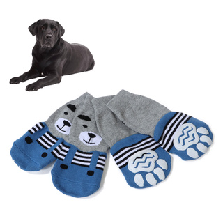 Dogs 4pcs Socks Cotton Dog Middle Protection AntiSlip Pet Paw For Large (1)
