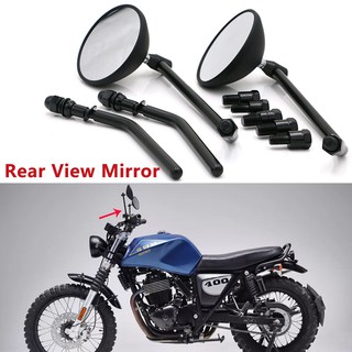 1 Pair 8mm/10MM Motorcycle Rounded Side Back Rear View Mirror Universal (1)