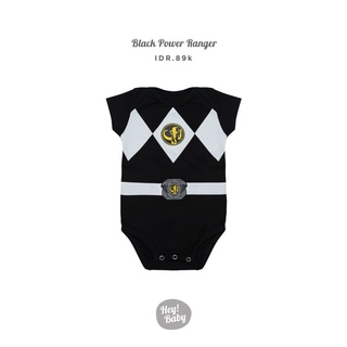 Boy-suit-hey baby black power ranger romper jumper baby - 3-6 Months - jumpsuit-Children