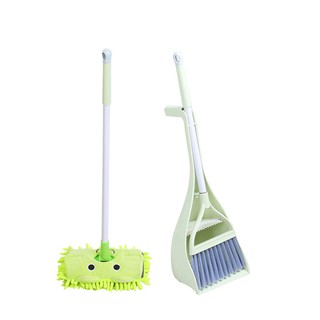 play♣Children Cleaning Tools Mop Broom Dustpan Toddler Cleaning Set for Living Room Kitchen