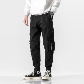 [M-8XL] Men Cargo Pants Fashion Loose Multi Pockets Cotton Long Pants Plus Size Work Pants Overalls