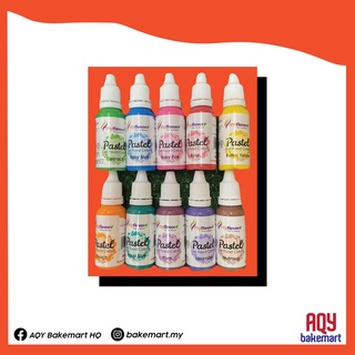 MYFLAVOUR PASTEL GEL FOOD COLOURING IN 10 COLOURS