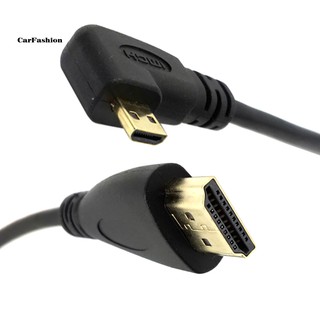 CAFS_Micro HDMI Type D Male 90 Degree Left Angled to HDMI 1.4 Male 1080P HDTV Cable