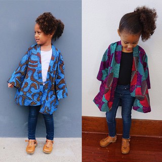 Toddler Baby Girls Fashion African Print Kimono Jacket Cardigan Clothes