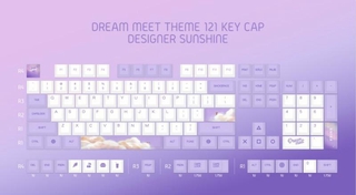 121 key Dye Sublimation Dream Yu Keycap Cartoon Theme Personality PBT Cherry Original Highly Customized Keycap For Mechanical Keyboard (1)